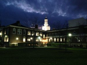 Bunce Hall at night