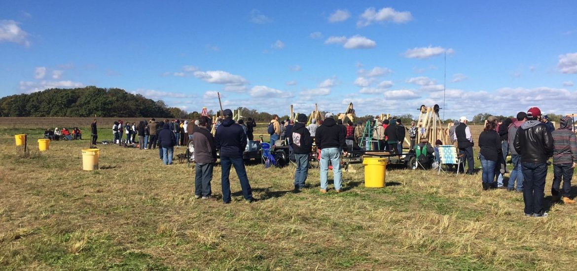 high school students engineered tools to throw pumpkins