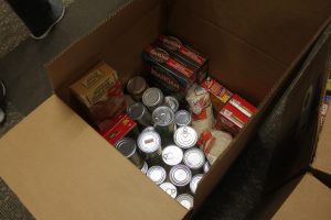 Food donations in a box