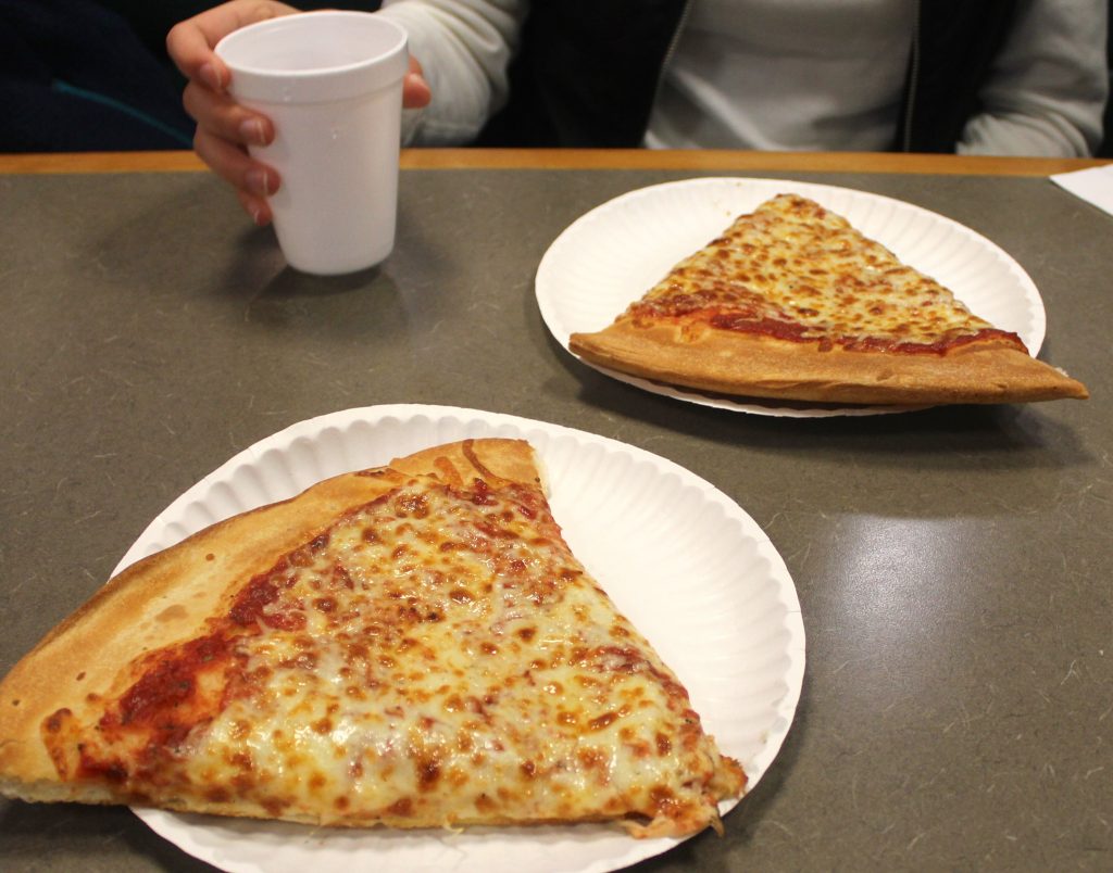 Two slices of south jersey pizza
