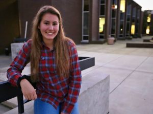 Alexa hanging outside of Wilson Hall