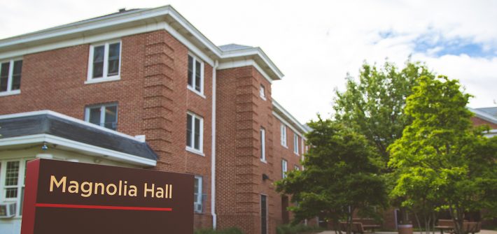 Rowan University Magnolia Hall outdoor in Spring