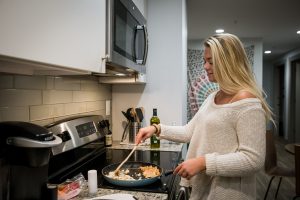 cooking in the rowan apartments 