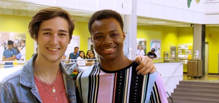 Future freshman and PCI student Jameel Muhammad (at right) prepares for his first semester at Rowan