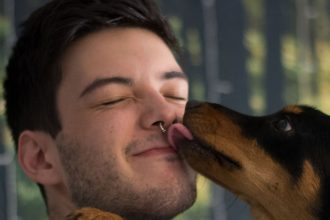 Jayce Williams and his dog, Billie