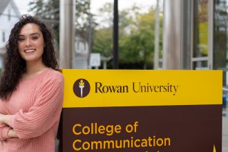 Ciara Sikking stands in front of Rowan Art Gallery at 301 High St.