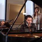 rowan students making music in the studio