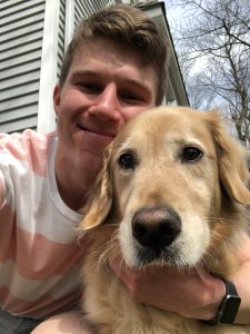 Jason and Riley pose for a selfie. 