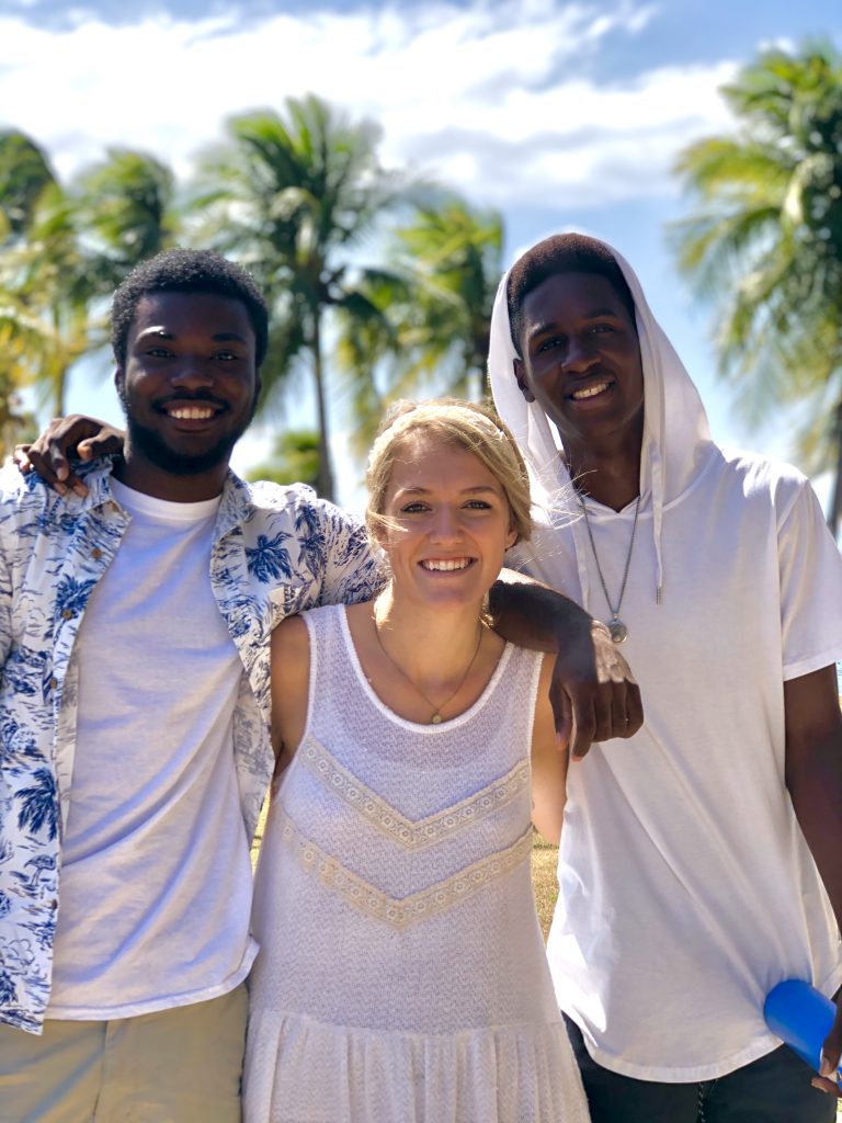 Dean Julien and friends in his native Haiti. 