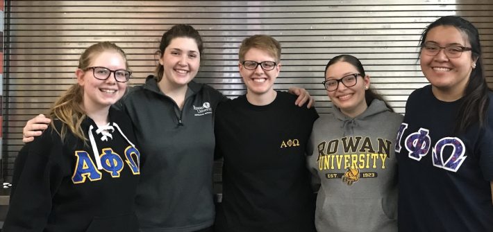 Biological sciences major Kimberly Zullo and friends