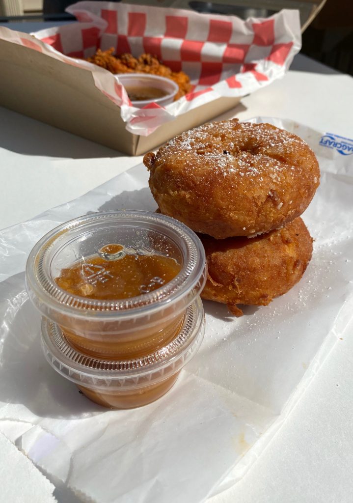 Fried doughnuts from The Wing Kitchen