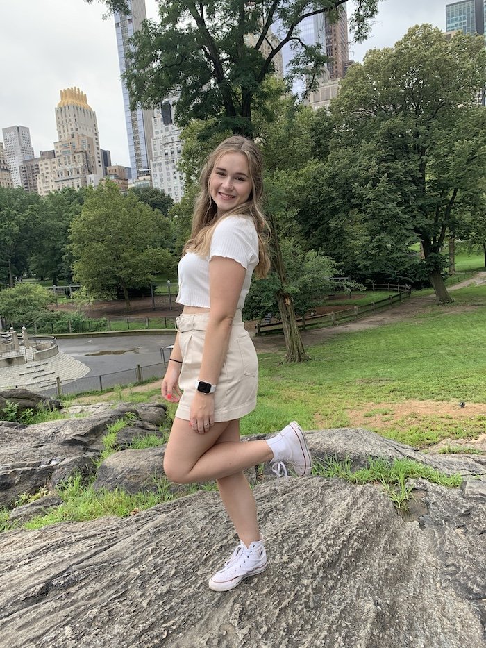 Caroline posing in Central Park, New York City.