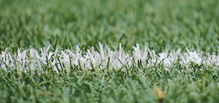 Close-up image of a sports field.