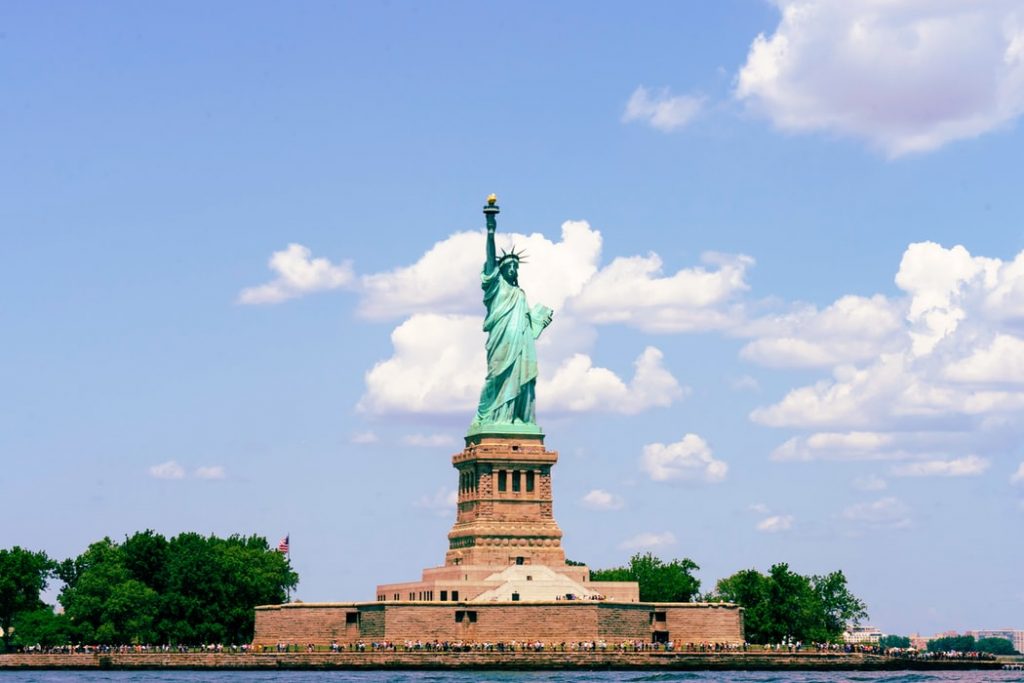 The statue of liberty.