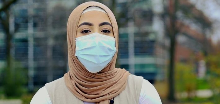 Yasmien Farhat, a member of the Muslim Student Association.