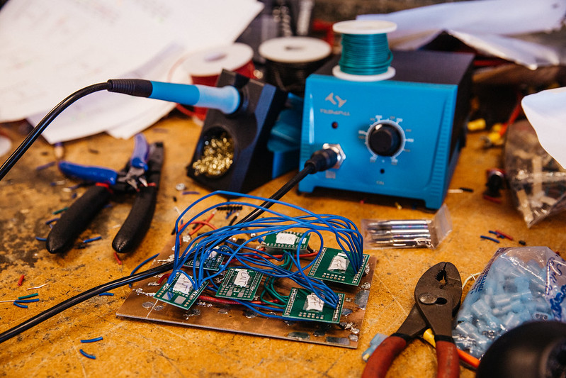 Materials in an ECE clinic lab.