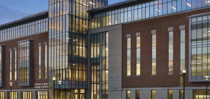 Exterior mockup of Business Hall.