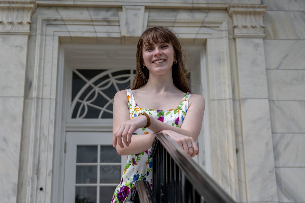 Emily on Bunce steps