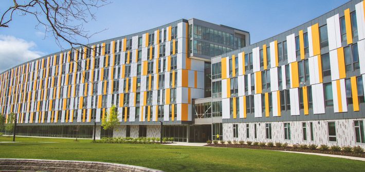 Exterior shot of Holly Pointe Commons.