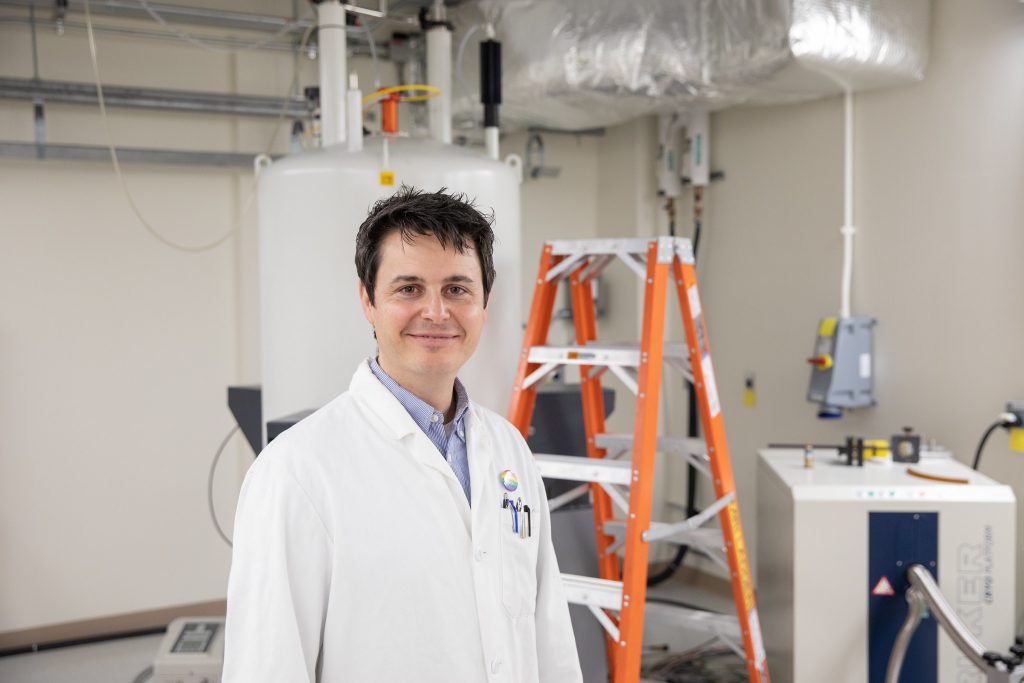 Dr. Nucci smiles inside his researvh lab.