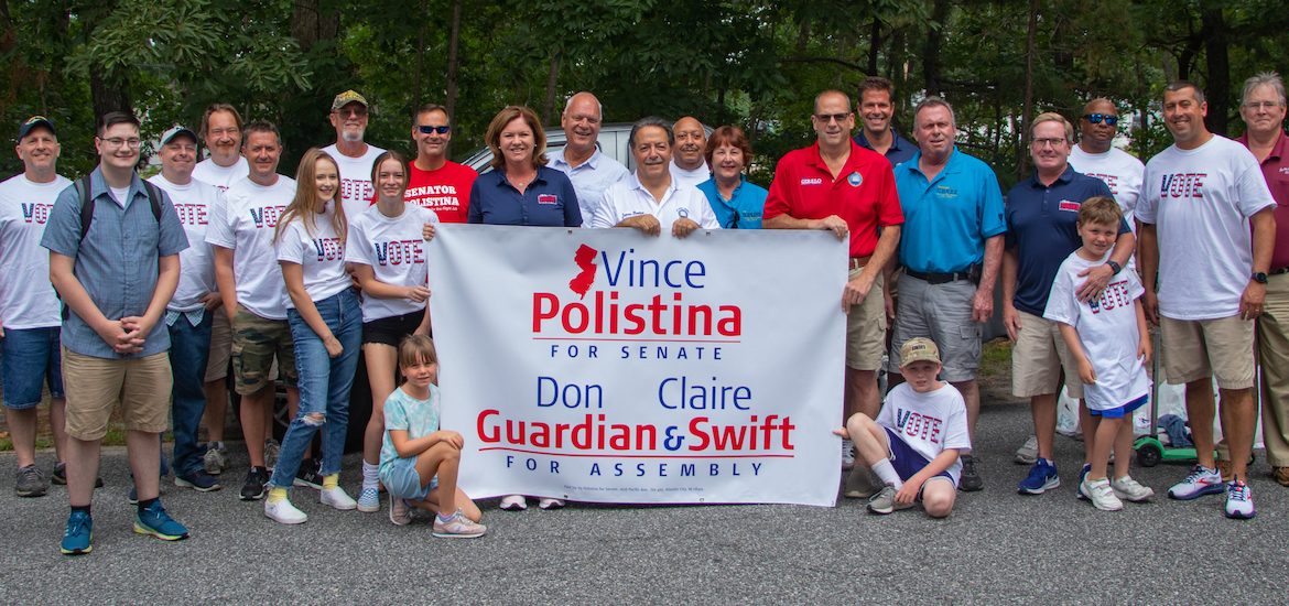 Stephen with candidates and volunteers from the campaign.