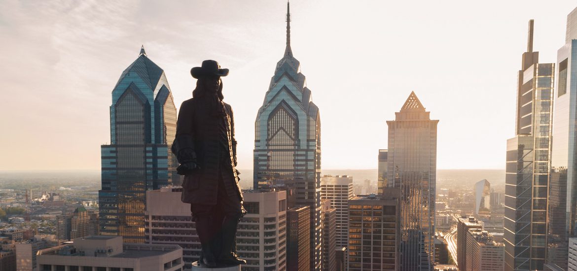Philadelphia skyline.