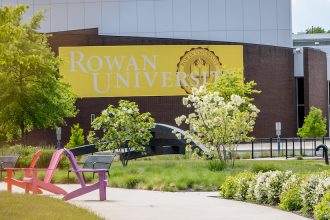 Exterior shot of a walkway near Wilson Hall.