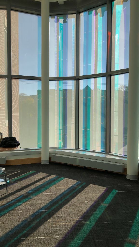 Caroline's #PROFspective of her favorite study spot on campus, the end of Business Hall.