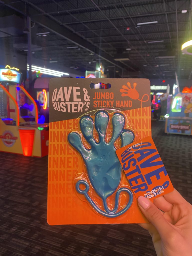 sticky hand prize at dave & buster's