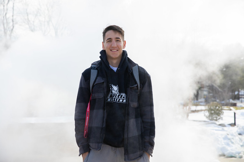 Marko stands in a cloud of smoke.