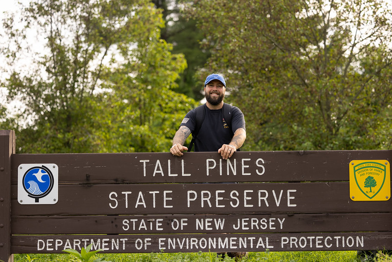 Zachary Rouhas at Tall Pines State Preserve in Gloucester County, New Jersey.