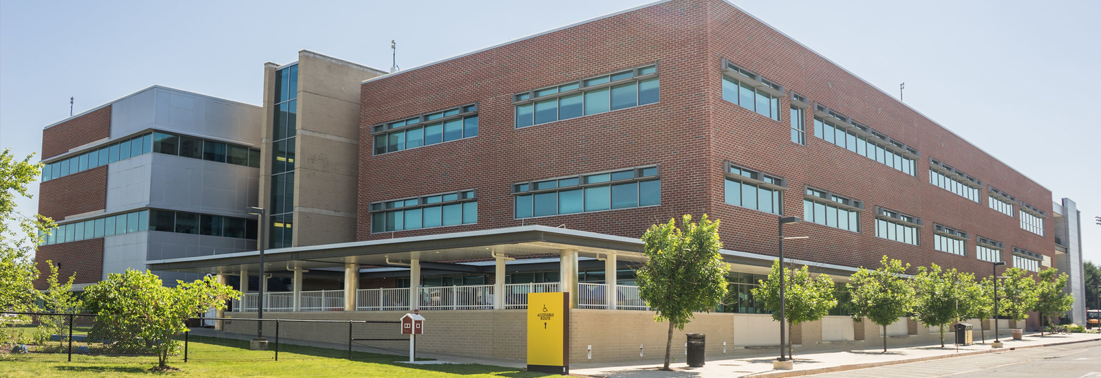 A photo of Rowan University's education building, James Hall.