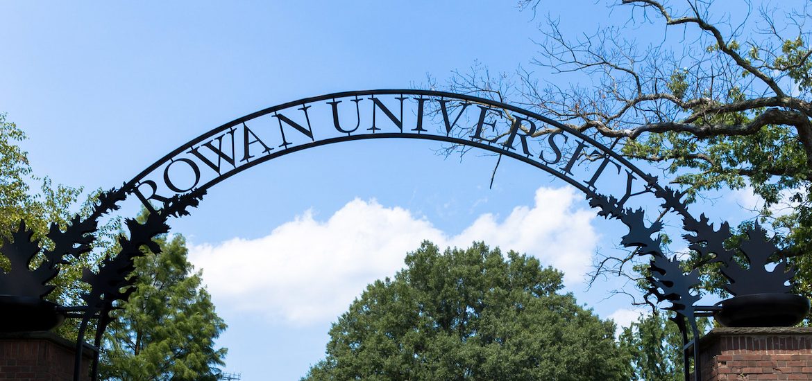 Rowan arch with a cloudy blue background.