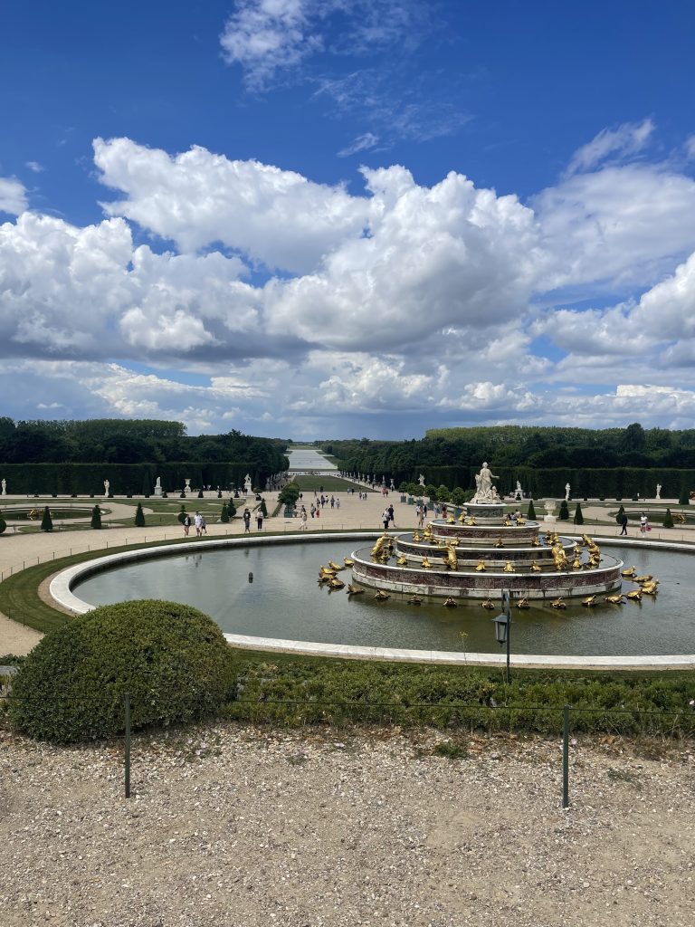 Outside garden of the Palace of Versailles in France.