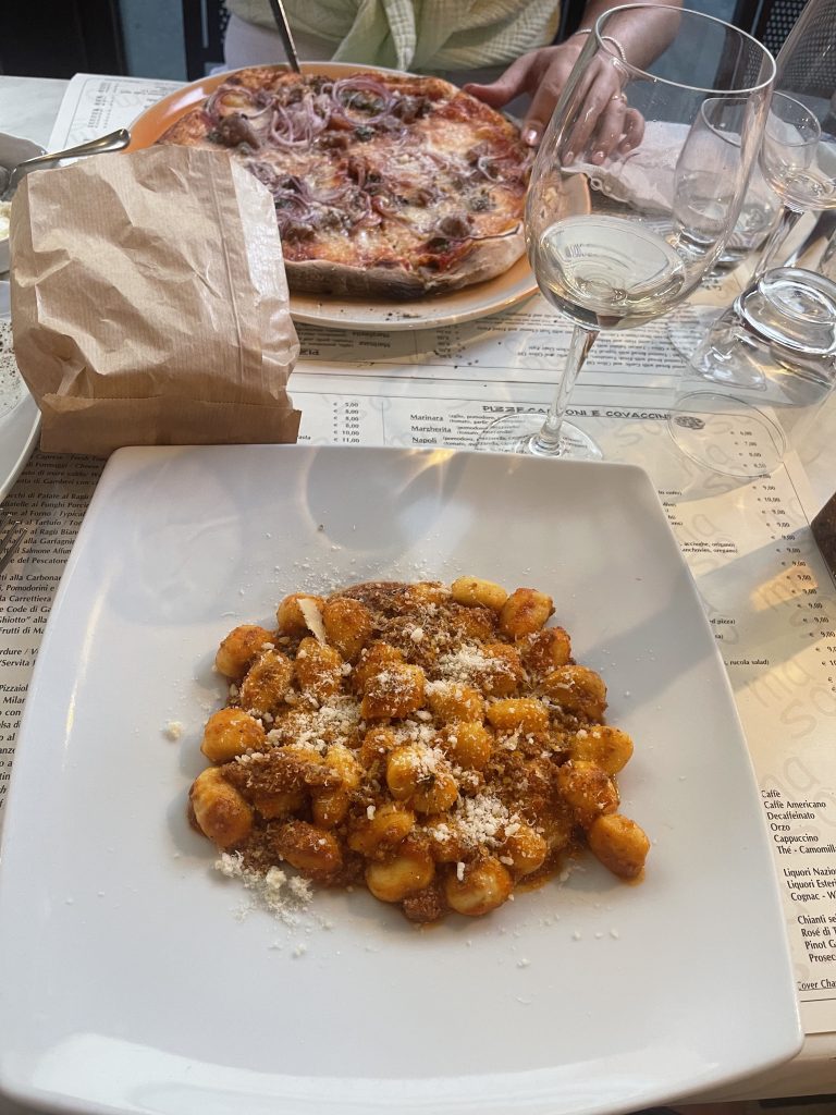 Picture of Mark Bosma's meal while in Florence, Italy.